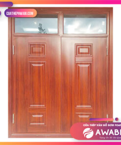 Cửa sổ thép vân gỗ 2 cánh HCS