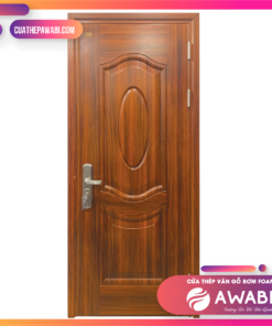 Cửa thép vân gỗ 1 cánh H8