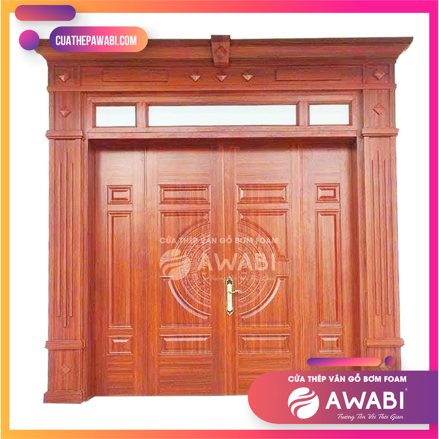 Cửa 4 cánh Trống Đồng H9-H4A